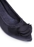 Detail View - Click To Enlarge - PEDRO GARCIA  - 'Albany' ruffled satin skimmer flats