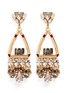 Main View - Click To Enlarge - ANTON HEUNIS - Swarovski crystal glass stone leather cord chandelier earrings