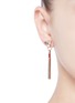 Figure View - Click To Enlarge - ANTON HEUNIS - 'Dainty Drop' vintage glass stone leather cord earrings