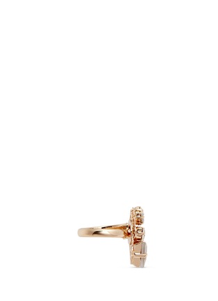 Figure View - Click To Enlarge - ANTON HEUNIS - Swarovski crystal glass stone floral cluster ring