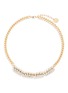 Main View - Click To Enlarge - ANTON HEUNIS - Glass pearl Swarovski crystal curb chain necklace