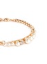 Detail View - Click To Enlarge - ANTON HEUNIS - Glass pearl swarovski crystal curved plate bracelet