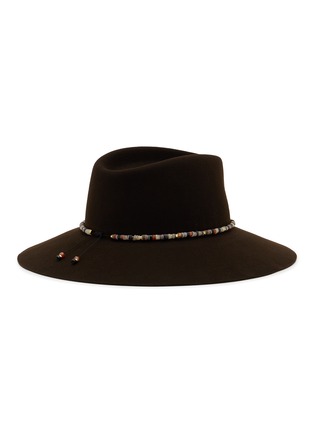 Figure View - Click To Enlarge - MAISON MICHEL - Lauren Pearl Necklace Felt Hat