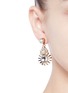 Figure View - Click To Enlarge - ANTON HEUNIS - Swarovski crystal pearl sunburst drop earrings