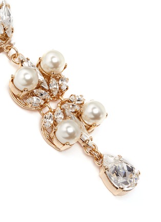 Detail View - Click To Enlarge - ANTON HEUNIS - Swarovski crystal pearl teardrop earrings