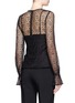 Back View - Click To Enlarge - 72723 - Flared cuff web lace top