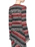 Back View - Click To Enlarge - 72723 - Fringe stripe wool blend tweed jacket
