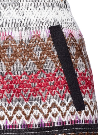 Detail View - Click To Enlarge - 72723 - Tassel hem zigzag stripe felted mini skirt