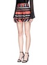 Front View - Click To Enlarge - 72723 - Belted pleat stripe shorts