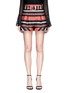 Main View - Click To Enlarge - 72723 - Belted pleat stripe shorts