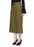 Front View - Click To Enlarge - 72723 - Belted pintuck culottes