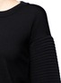 Detail View - Click To Enlarge - HYKE - Pleated sleeve wool blend sweater