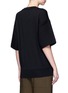 Back View - Click To Enlarge - HYKE - Pleated sleeve wool blend sweater