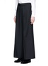 Front View - Click To Enlarge - HYKE - Tuck pleat wool blend wide leg pants