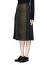 Front View - Click To Enlarge - HYKE - Check print tuck pleat wrap skirt