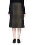 Main View - Click To Enlarge - HYKE - Check print tuck pleat wrap skirt