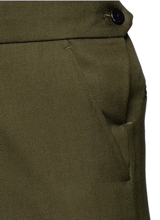 Detail View - Click To Enlarge - HYKE - Tuck pleat wool blend wide leg pants