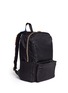 Front View - Click To Enlarge - 73115 - Velvet ribbon appliqué strap nylon backpack