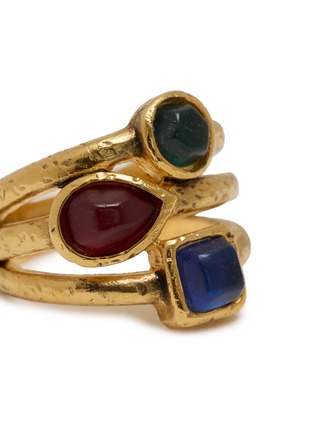 Detail View - Click To Enlarge - GOOSSENS - Accum Mini Cabochons Brass Ring