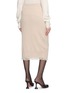 Back View - Click To Enlarge - ERMANNO SCERVINO - Embroidered Lace Trim Knit Midi Skirt