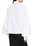 Back View - Click To Enlarge - ERMANNO SCERVINO - Embroidered Cropped Cotton Shirt