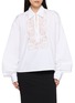 ERMANNO SCERVINO Embroidered Cropped Cotton Shirt