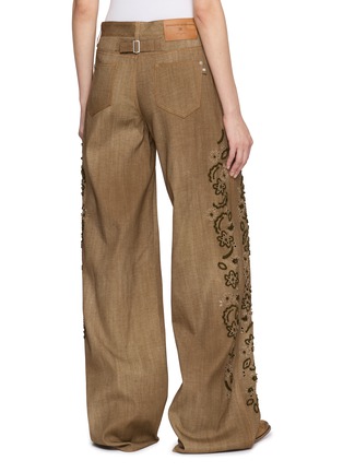 Back View - Click To Enlarge - ERMANNO SCERVINO - Floral Embroidered Pants