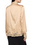 Back View - Click To Enlarge - ERMANNO SCERVINO - Long Sleeve Lace Embroidered Silk Shirt