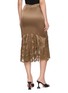 Back View - Click To Enlarge - ERMANNO SCERVINO - Lace Embroidered Satin Midi Skirt