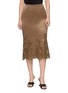 ERMANNO SCERVINO Lace Embroidered Satin Midi Skirt