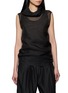GIA STUDIOS Sheer Turtleneck Blouse