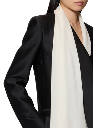  - GIA STUDIOS - Single Breasted Wrap Blazer With Scarf