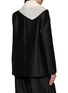 Back View - Click To Enlarge - GIA STUDIOS - Single Breasted Wrap Blazer With Scarf