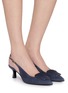 Figure View - Click To Enlarge - EQUIL - Rosia 55 Suede Slingback pumps