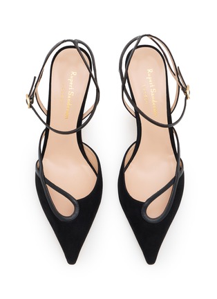 Detail View - Click To Enlarge - RUPERT SANDERSON - 75 Suede Ankle Strap Heel Pumps