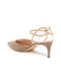  - RUPERT SANDERSON - 75 Metallic-Trim Suede Heel Pumps