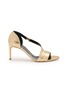 RUPERT SANDERSON 75 Metallic Grained Strappy Sandals