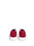 Back View - Click To Enlarge - PEDDER RED - 'Lory' colourblock croc embossed heel leather sneakers