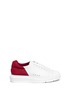 Main View - Click To Enlarge - PEDDER RED - 'Lory' colourblock croc embossed heel leather sneakers