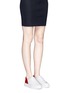 Figure View - Click To Enlarge - PEDDER RED - 'Lory' colourblock croc embossed heel leather sneakers