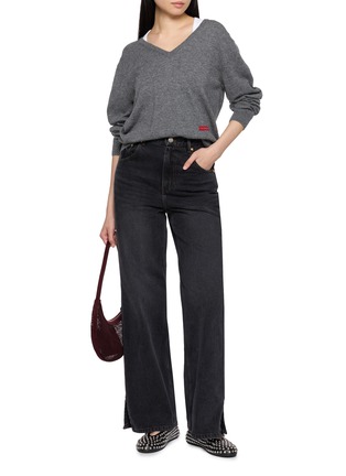 Figure View - Click To Enlarge - EENK - Flared Slit Denim Jeans