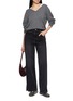 Figure View - Click To Enlarge - EENK - Flared Slit Denim Jeans