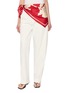 Front View - Click To Enlarge - EENK - Rose Printed Silk Scarf