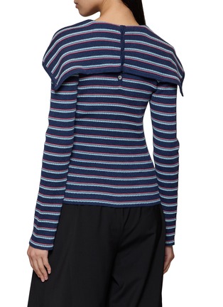 Back View - Click To Enlarge - EENK - Multi-Way Buttoned Knit Cardigan