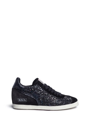 Main View - Click To Enlarge - ASH - 'Guepard' glitter star trim leather sneakers