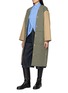 Detail View - Click To Enlarge - EENK - Reversible Contrast Panel Cotton Coat