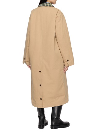 Back View - Click To Enlarge - EENK - Reversible Contrast Panel Cotton Coat