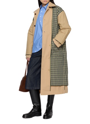 Figure View - Click To Enlarge - EENK - Reversible Contrast Panel Cotton Coat