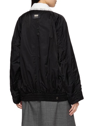 Back View - Click To Enlarge - EENK - Convertible Collar Raglan Sleeves Jumper