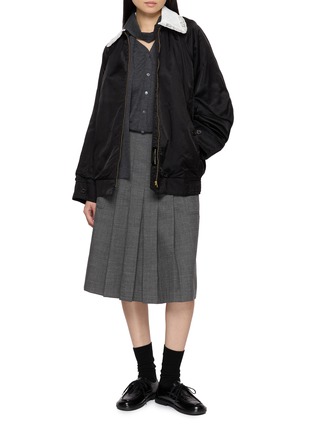 Figure View - Click To Enlarge - EENK - Convertible Collar Raglan Sleeves Jumper